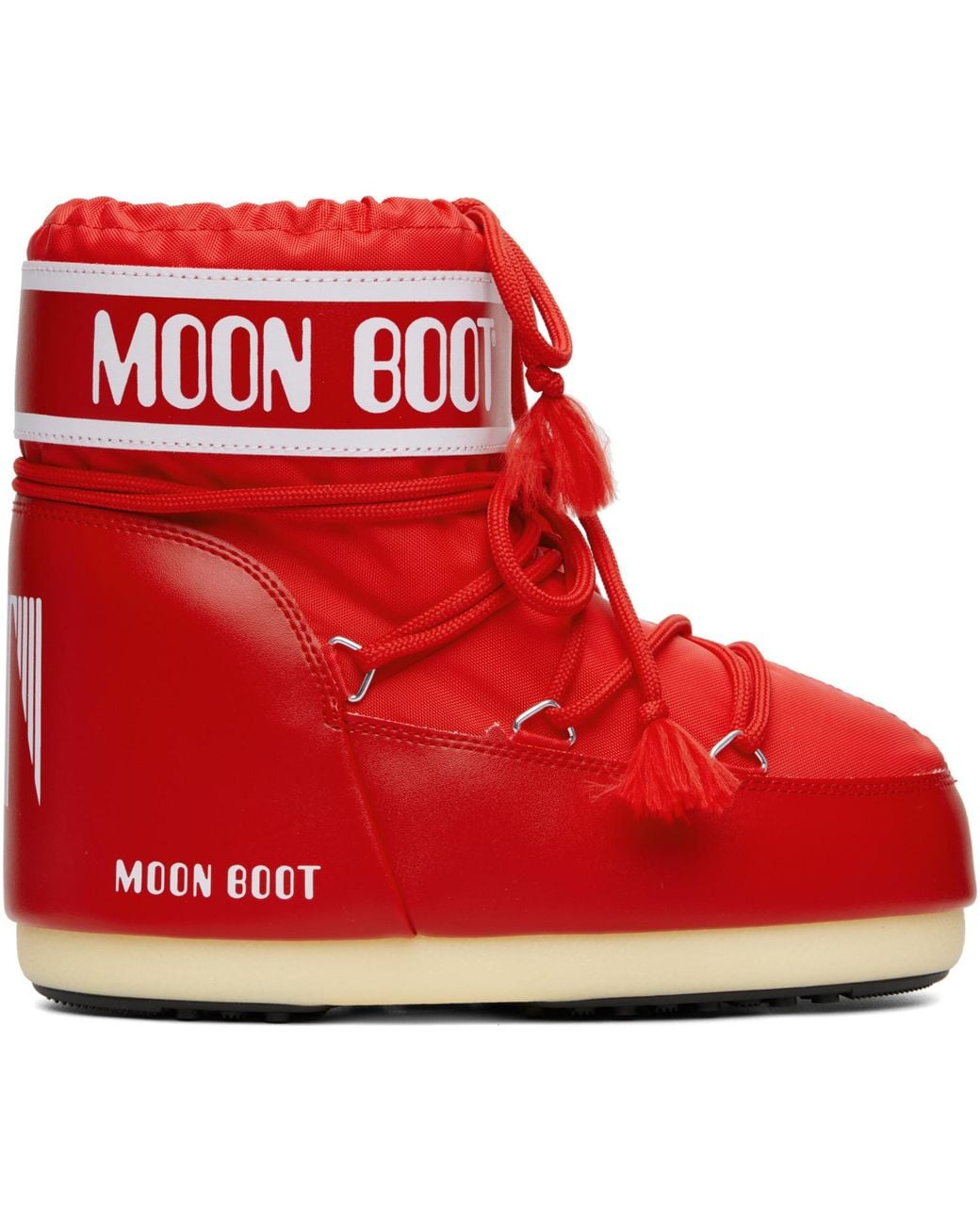 Moon Boot Red Icon Low Nylon Boots for men