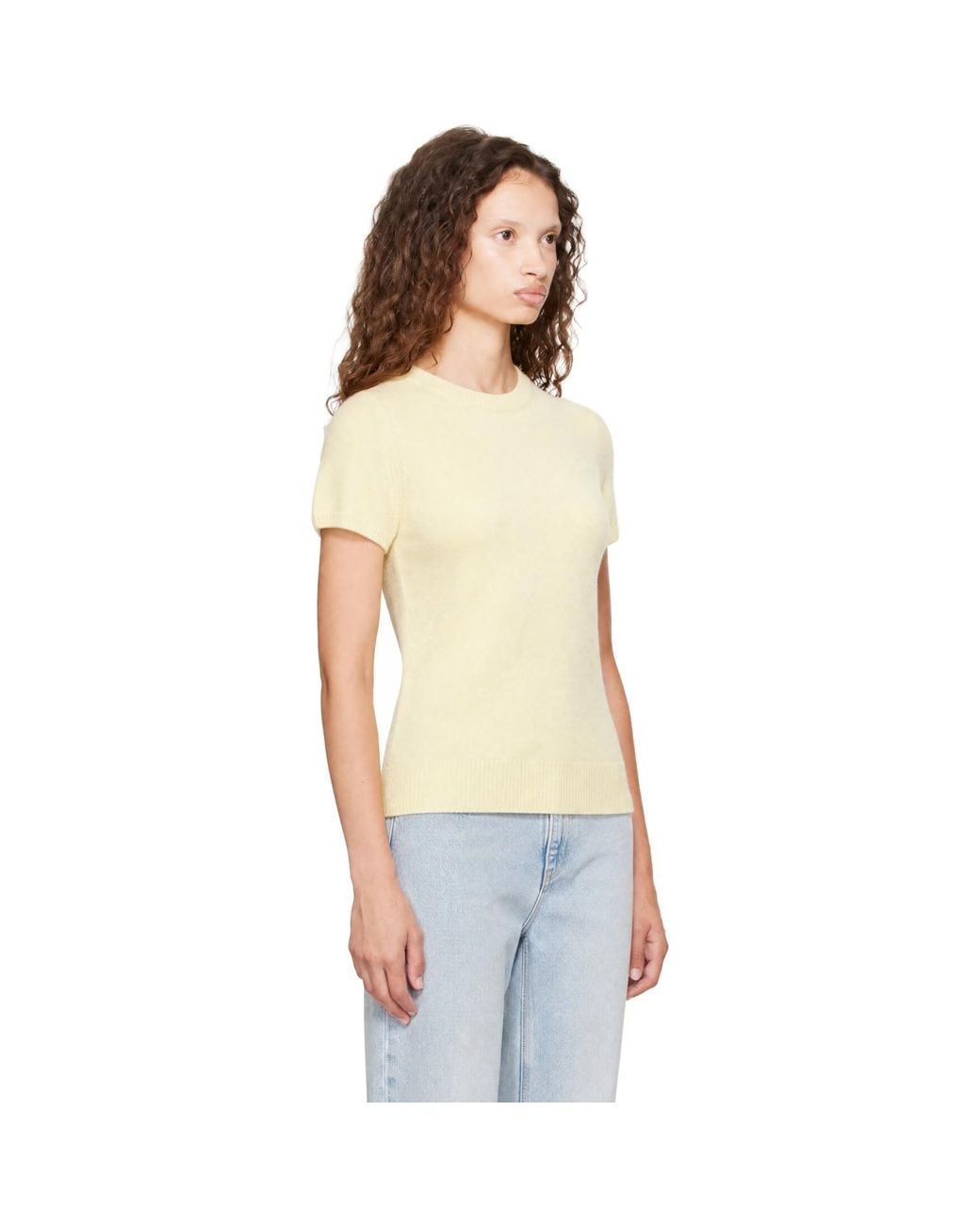 DUNST White Half Sleeve Knit Top