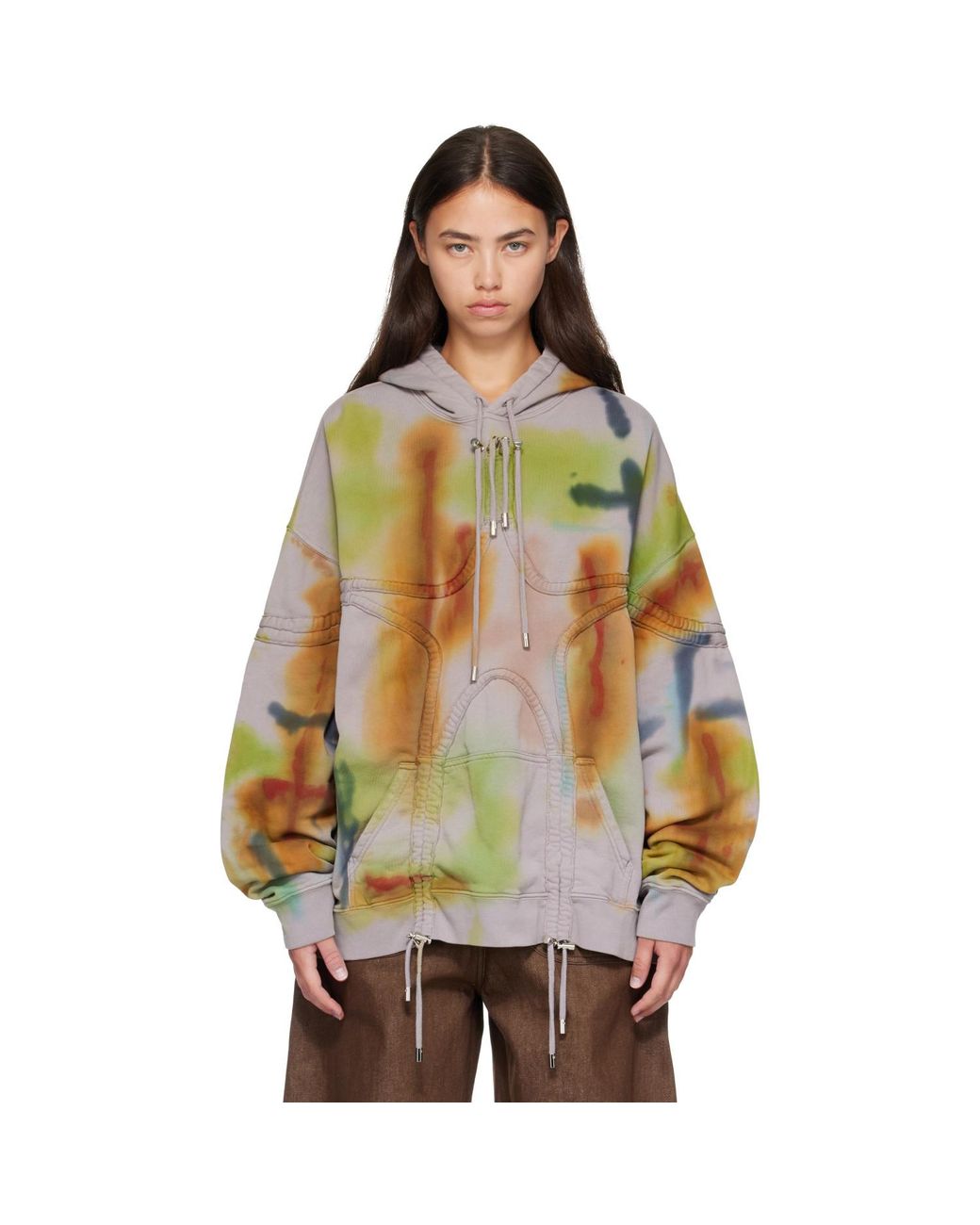 Collina Strada Green Taupe Star Hoodie