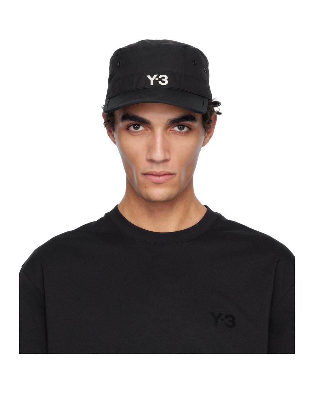 Y-3 Black Work Cap for men