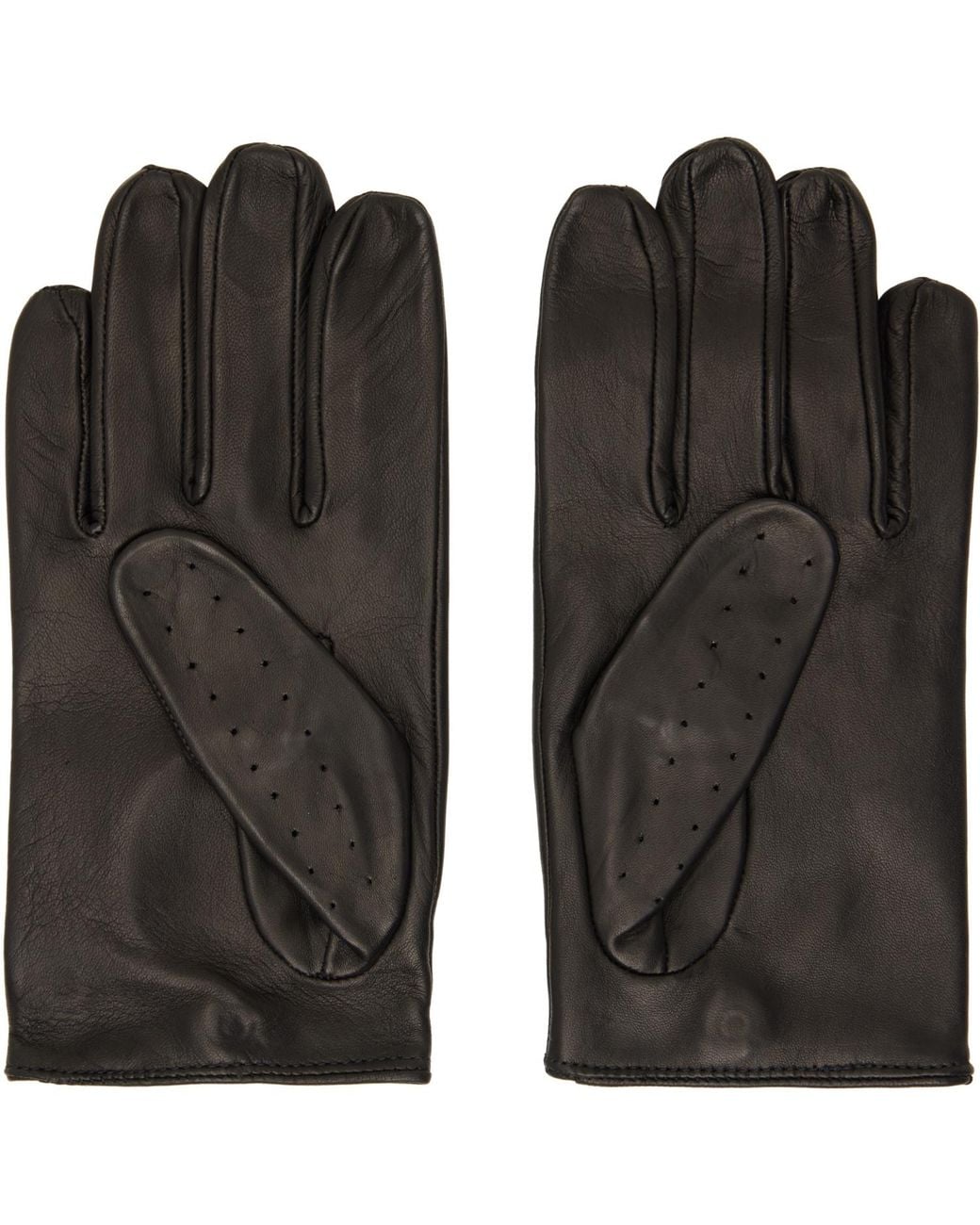 Ernest W. Baker Black Driving Gloves for men