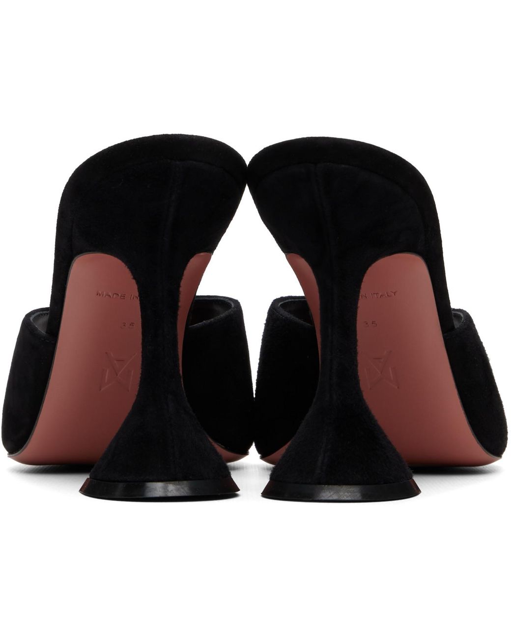 AMINA MUADDI Black Lupita Slipper 95 Heeled Sandals