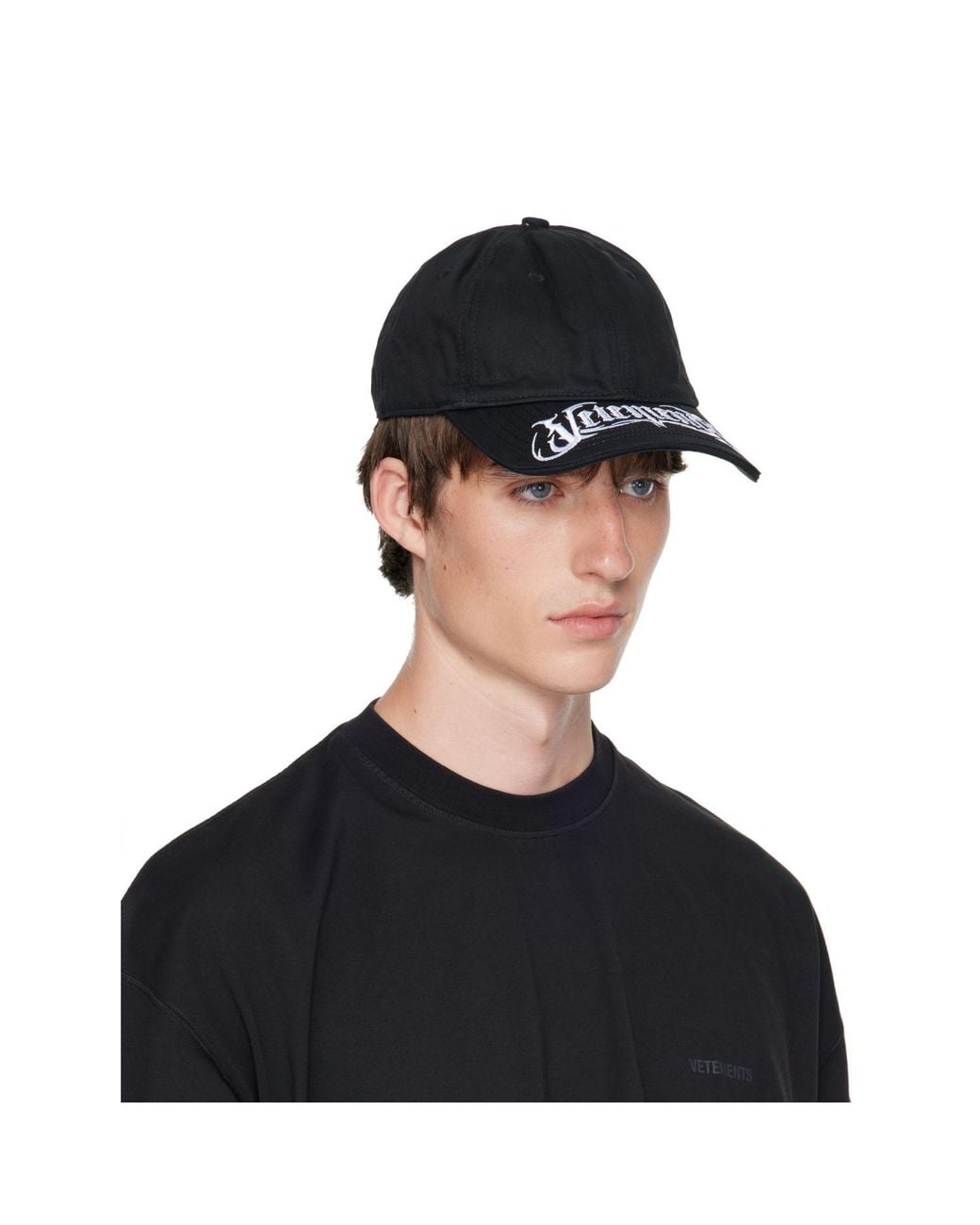 Vetements Black Metal Logo Cap for men
