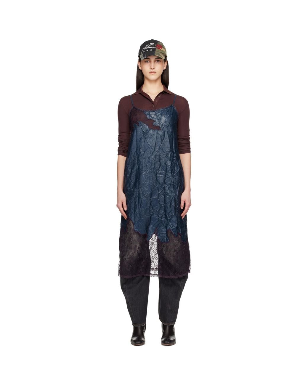 ANDERSSON BELL Black Embroidery Lace Midi Dress