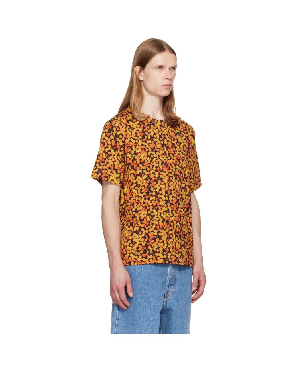 Dries Van Noten Orange Regular Fit Cotton T-Shirt for men