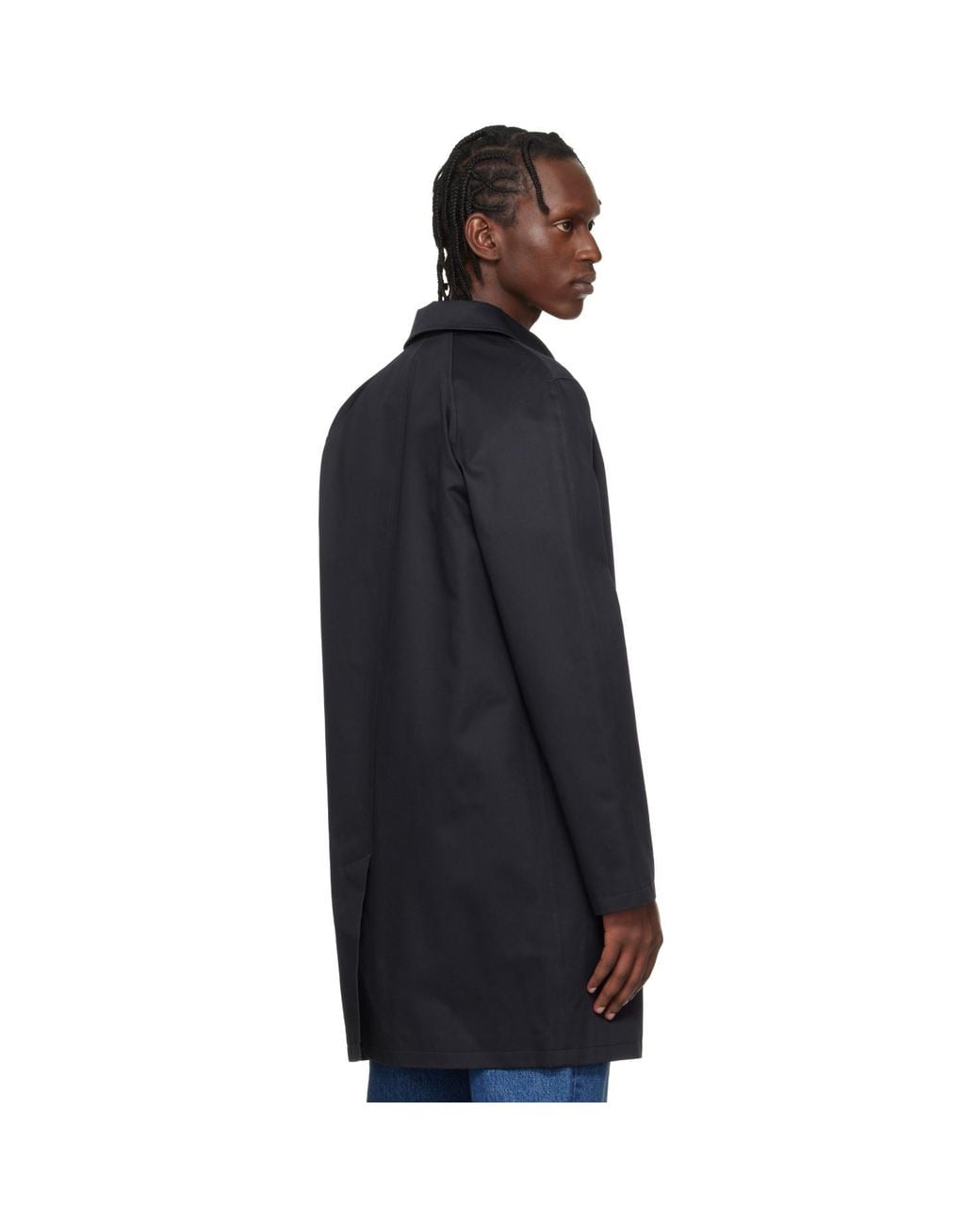 A.P.C. Blue Urban Mac Coat for men