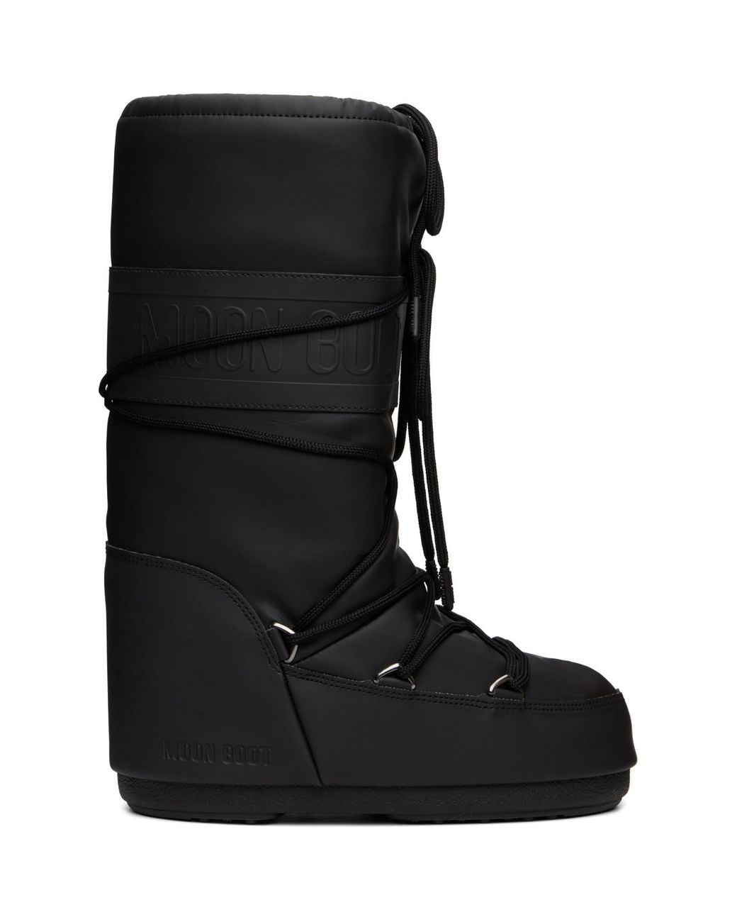 Moon Boot Black Icon Rubber Boots for men