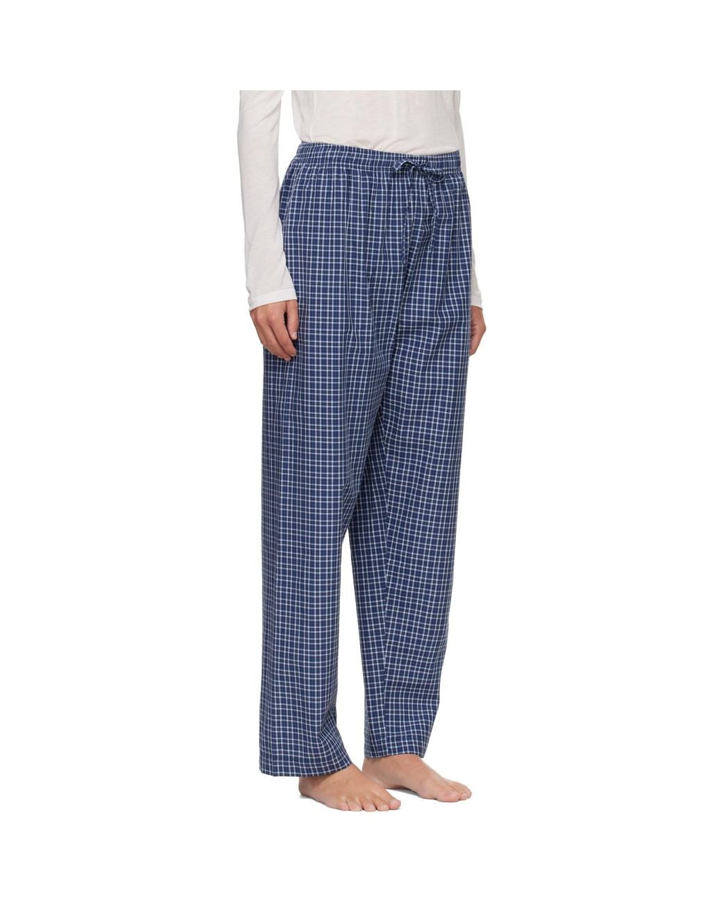 Tekla Blue Fine Twill Pyjama Pants
