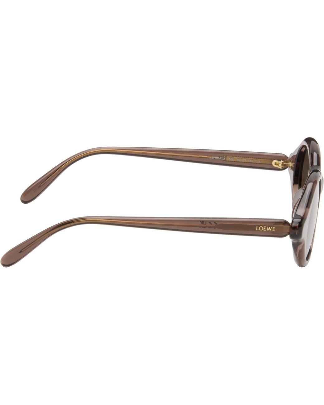 Loewe Brown Slim Round Sunglasses
