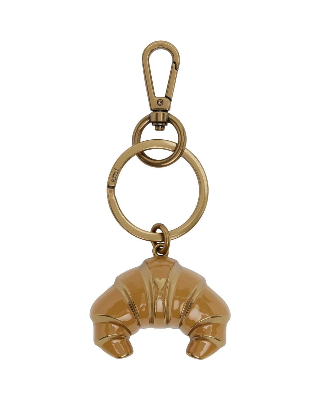 AMI Multicolor Metal Ami De Coeur Croissant Keychain