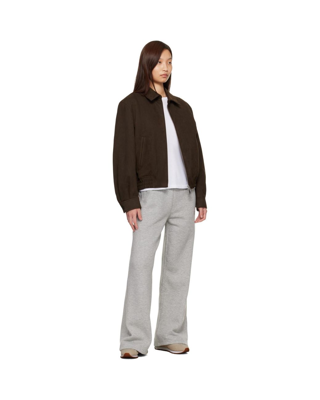 Anine Bing White Kacey Monogram Sweatpants