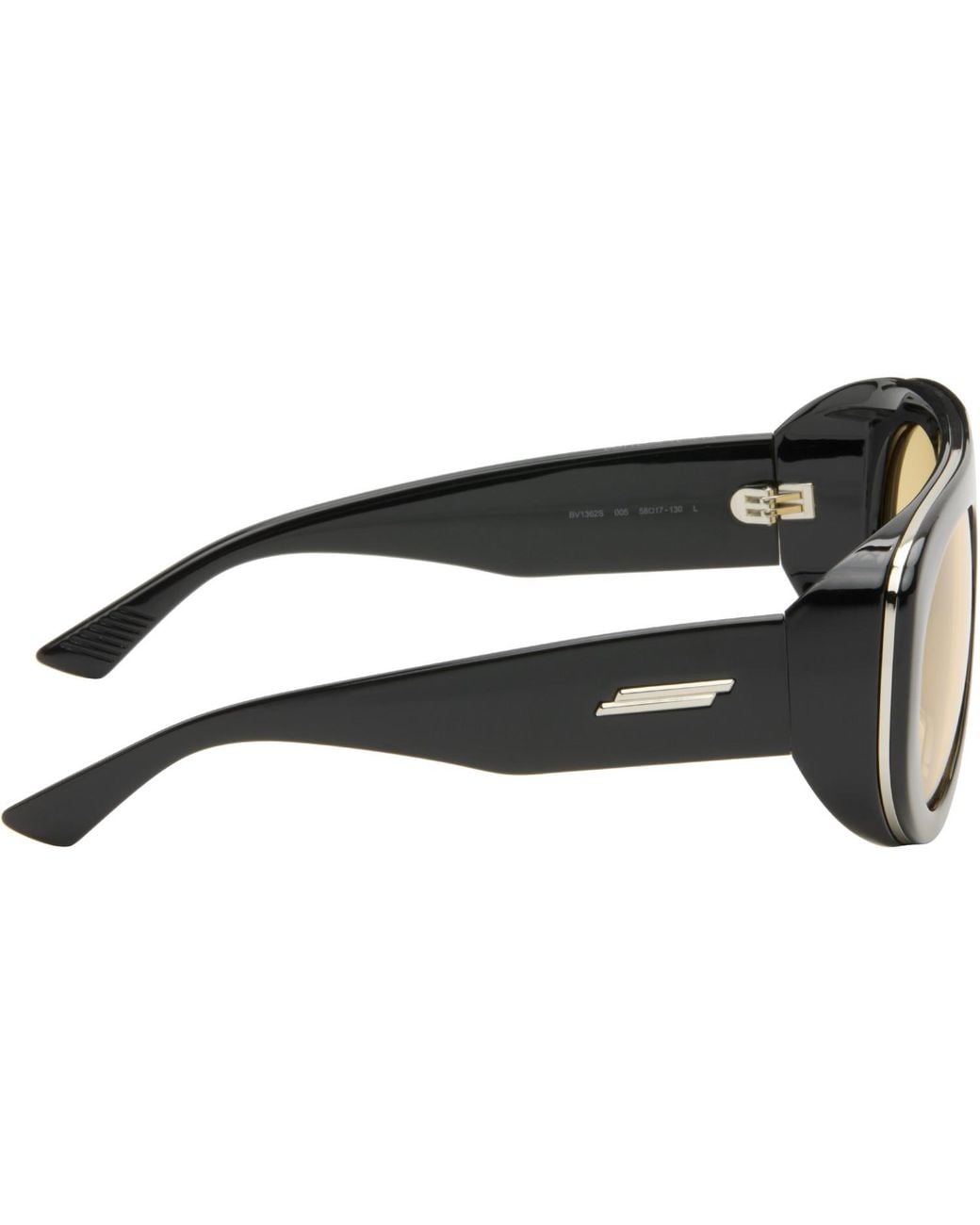 Bottega Veneta Black Osservatorio Aviator Sunglasses for men
