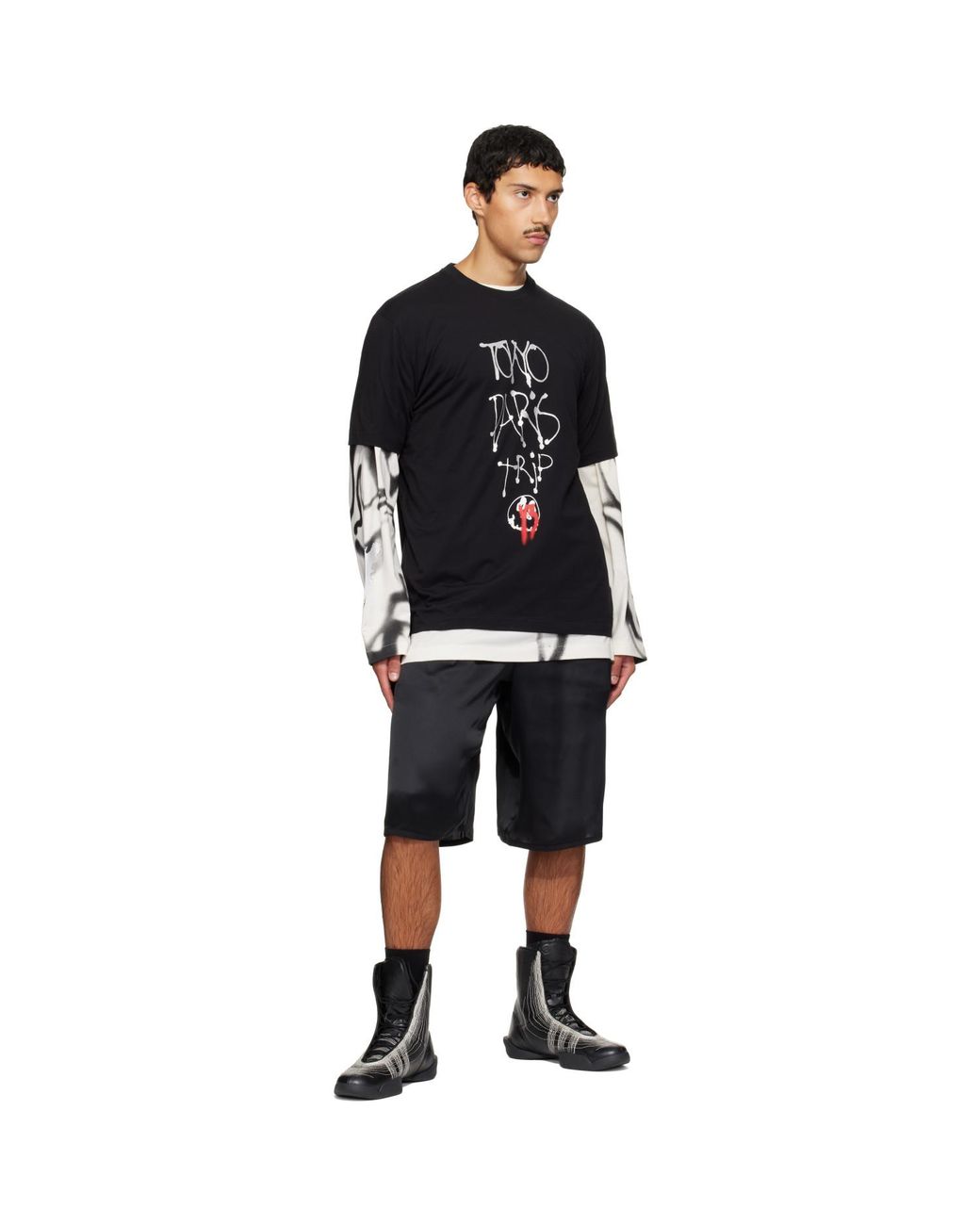 Y-3 Black Chito Edition City Graphic Short Sleeve T-Shirt for men