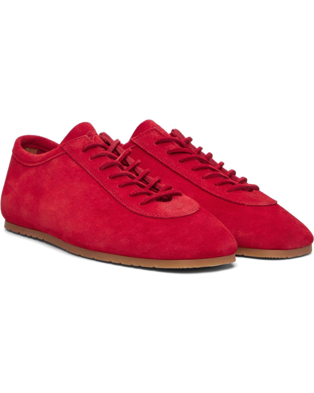 Dries Van Noten Red Suede Sneakers for men