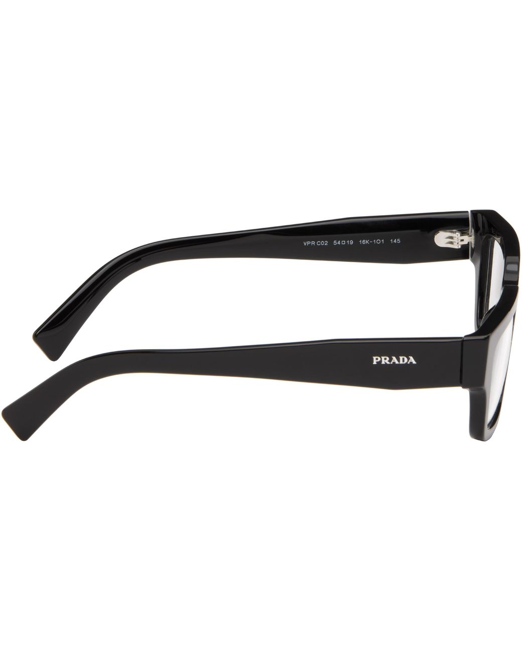 Prada Black Rectangular Glasses for men
