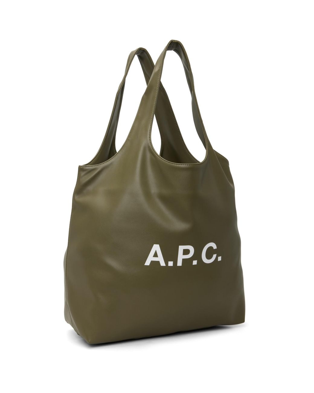 A.P.C. Green Khaki Ninon Tote