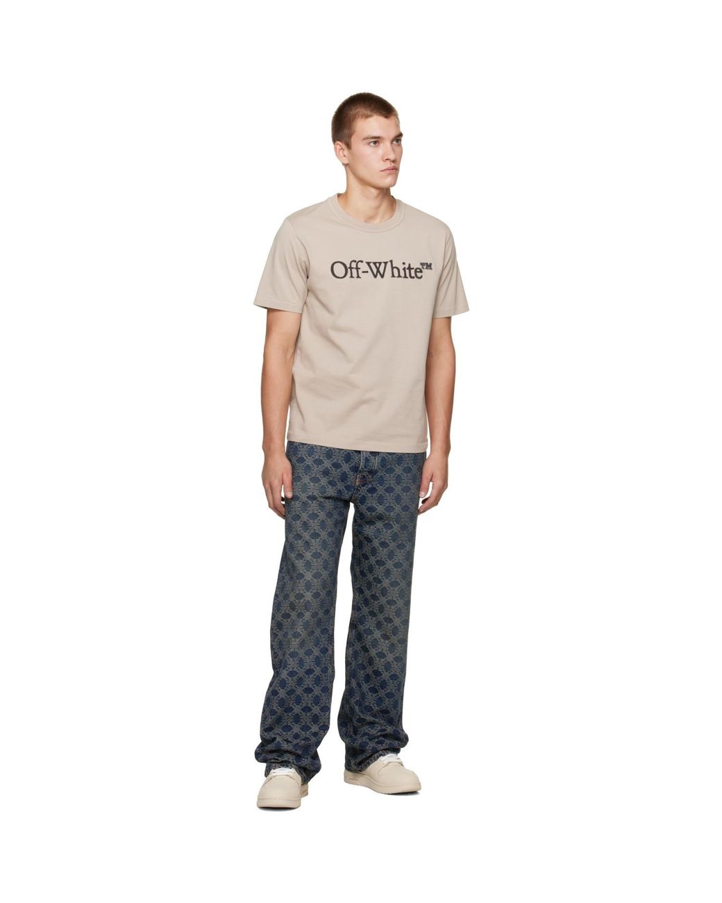 Off-White c/o Virgil Abloh Blue Arrow Monogram Slim Relax Jeans for men