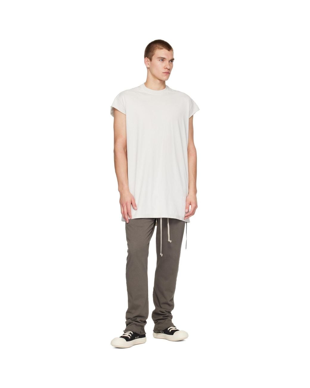 Rick Owens Gray Tower Berlin Drawstring Sweatpants for men