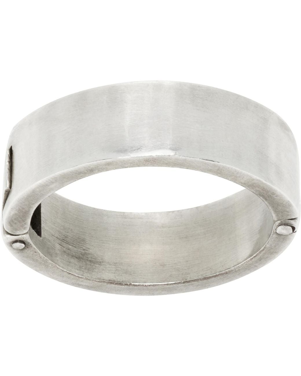 Title Of Work Gray Solid Rivet 061 Ring for men