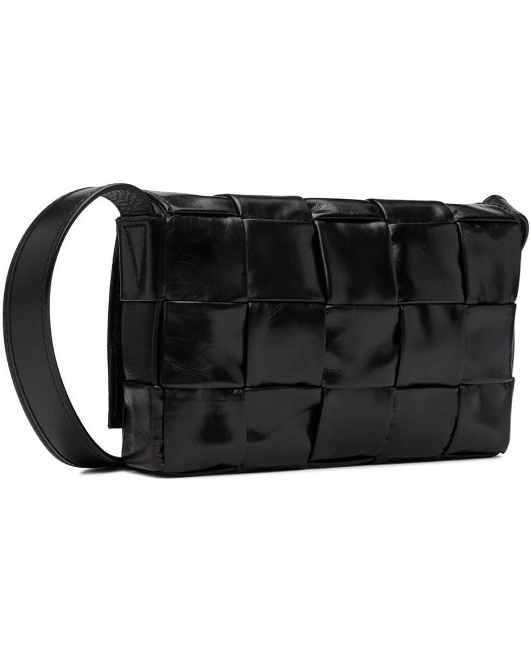 メンズ Bottega Veneta スモール Cassette メッセンジャーバッグ Black