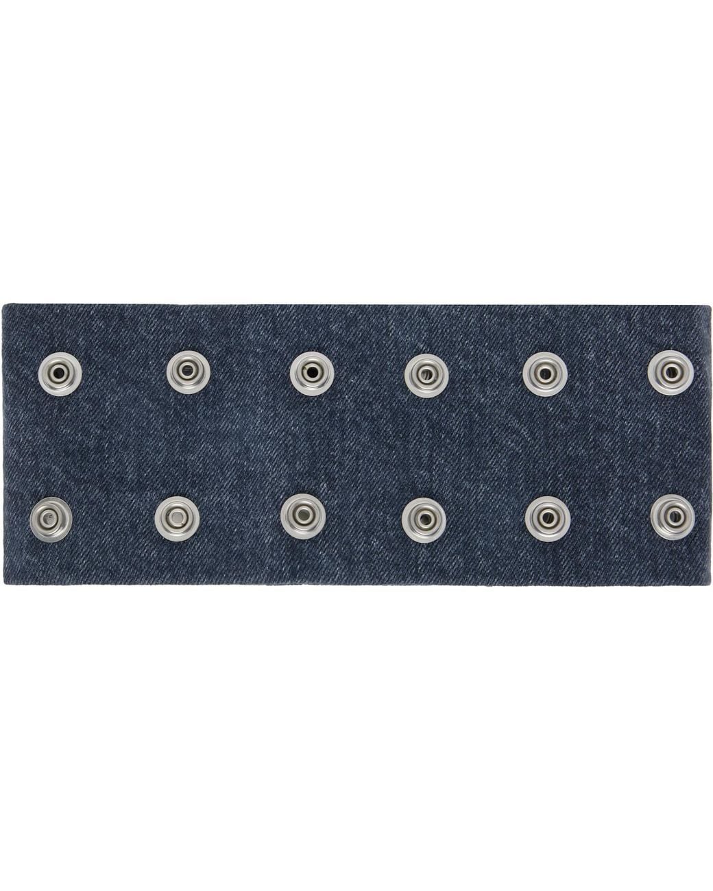 Rick Owens Concordians Strobe Neck Band Choker in Blue for Men