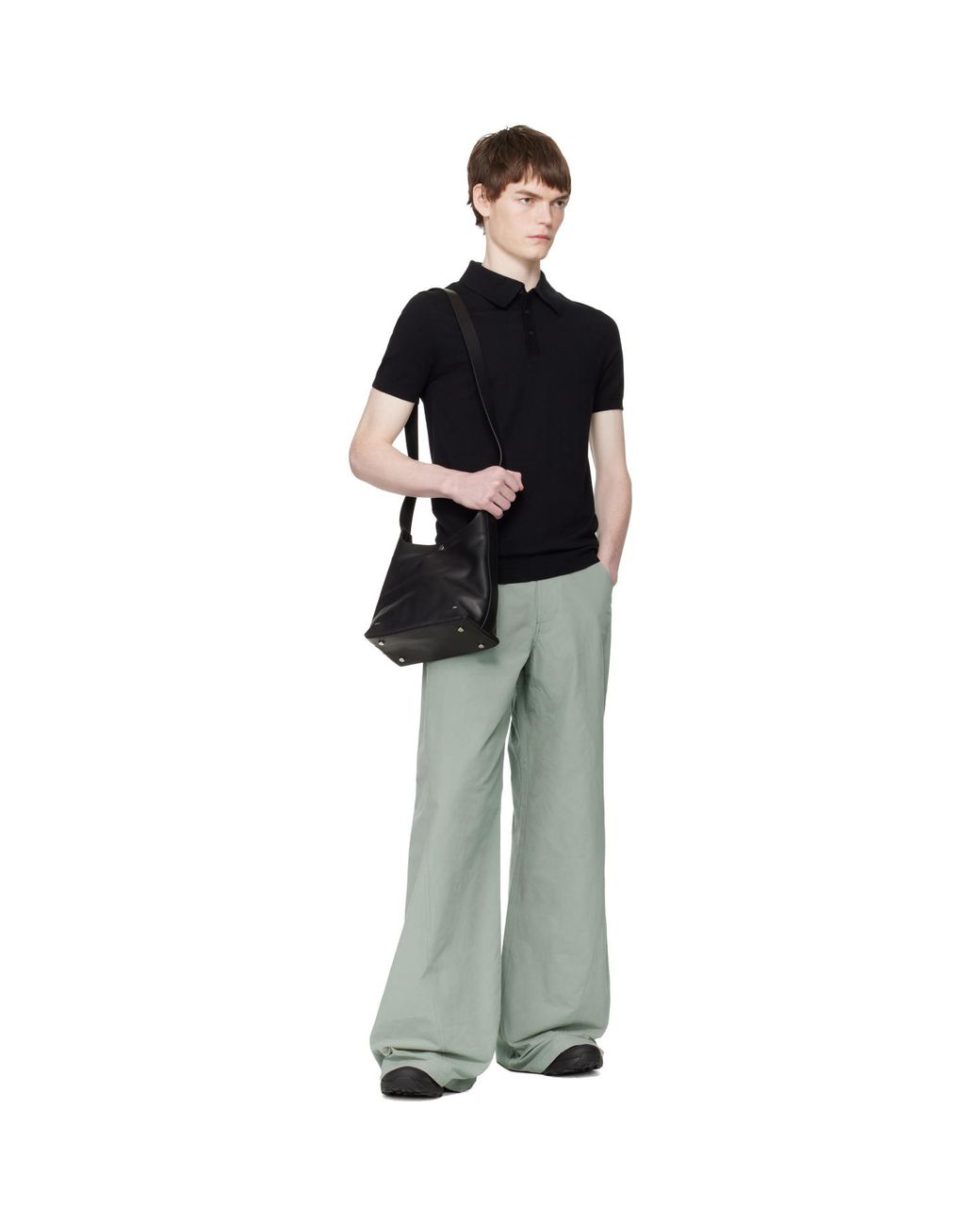 HELIOT EMIL Black Alae Polo for men