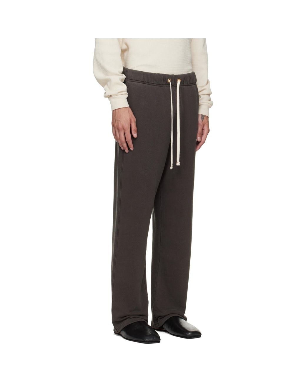 Les Tien Gray French Terry Classic Sweatpants for men