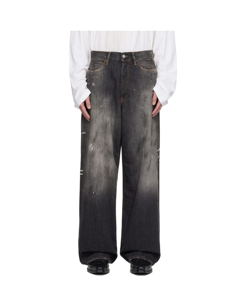 Acne Black Loose Fit 1981 Jeans for men