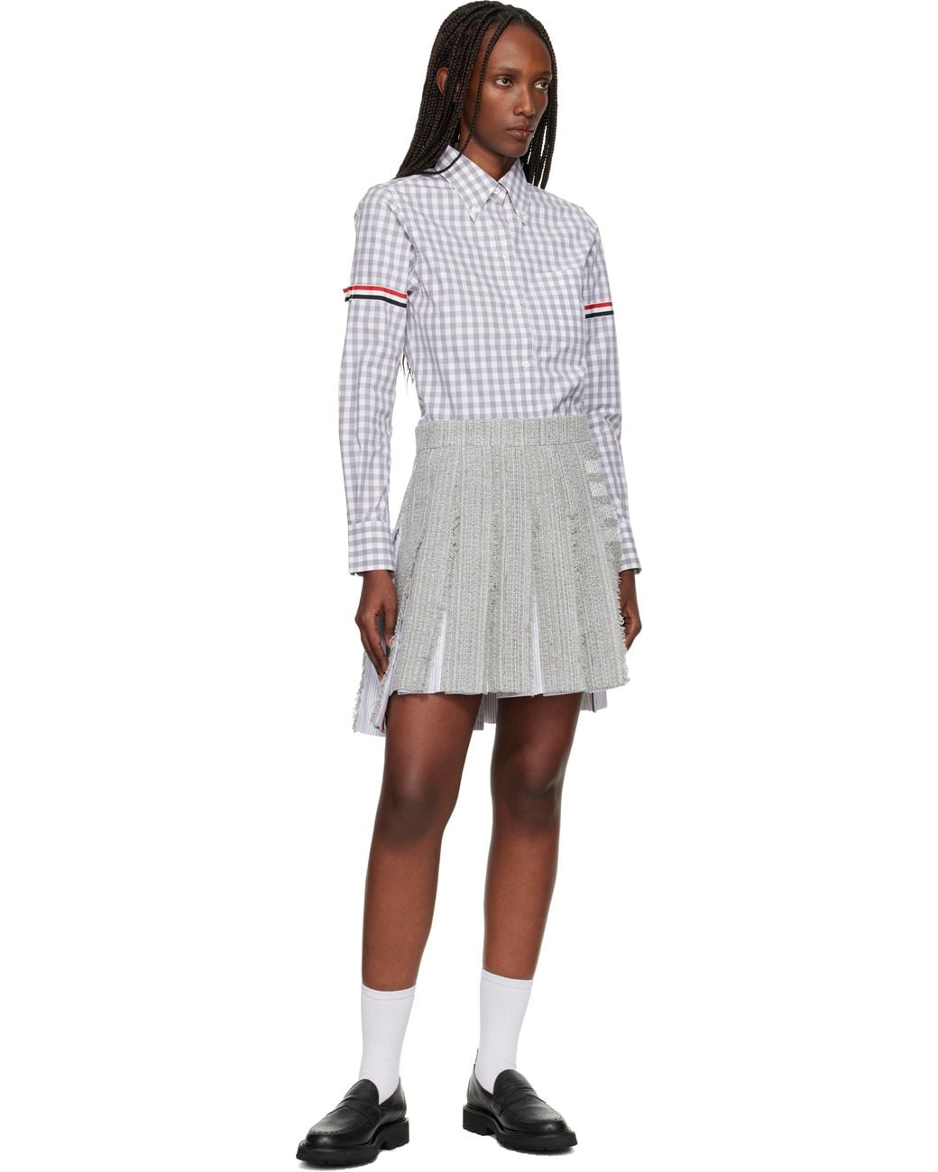 Thom Browne Multicolor Classic Long Sleeve Point Collar Shirt