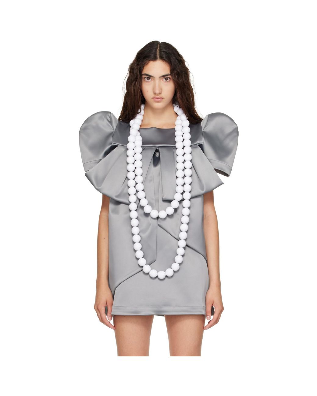 VAQUERA Gray 'Xl Ball' Necklace