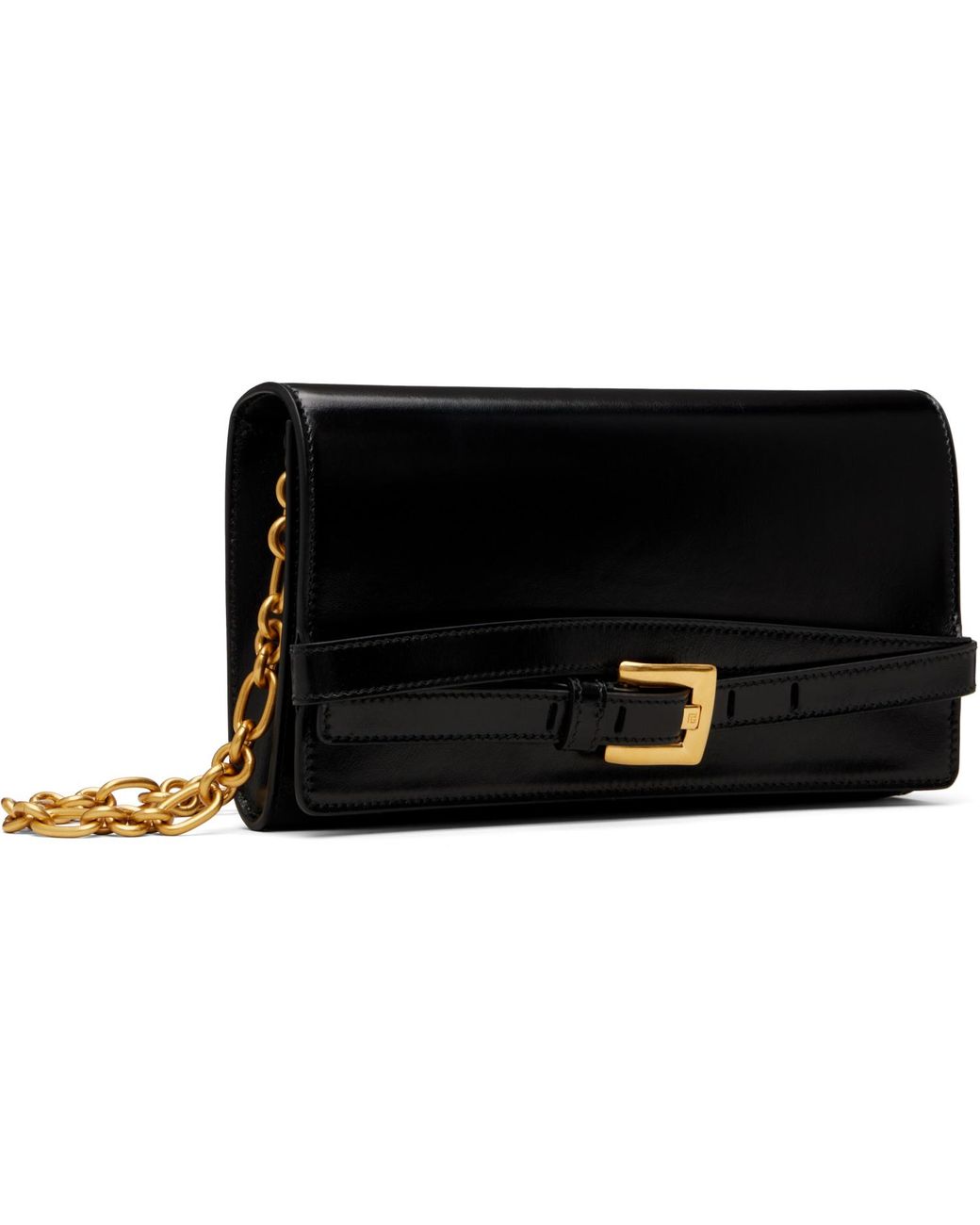 Balmain Black Shuffle Calfskin Wallet Bag