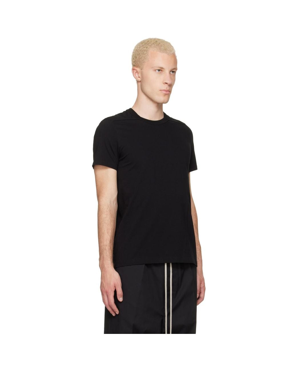 Rick Owens Black Tower Short Level T-Shirt for men