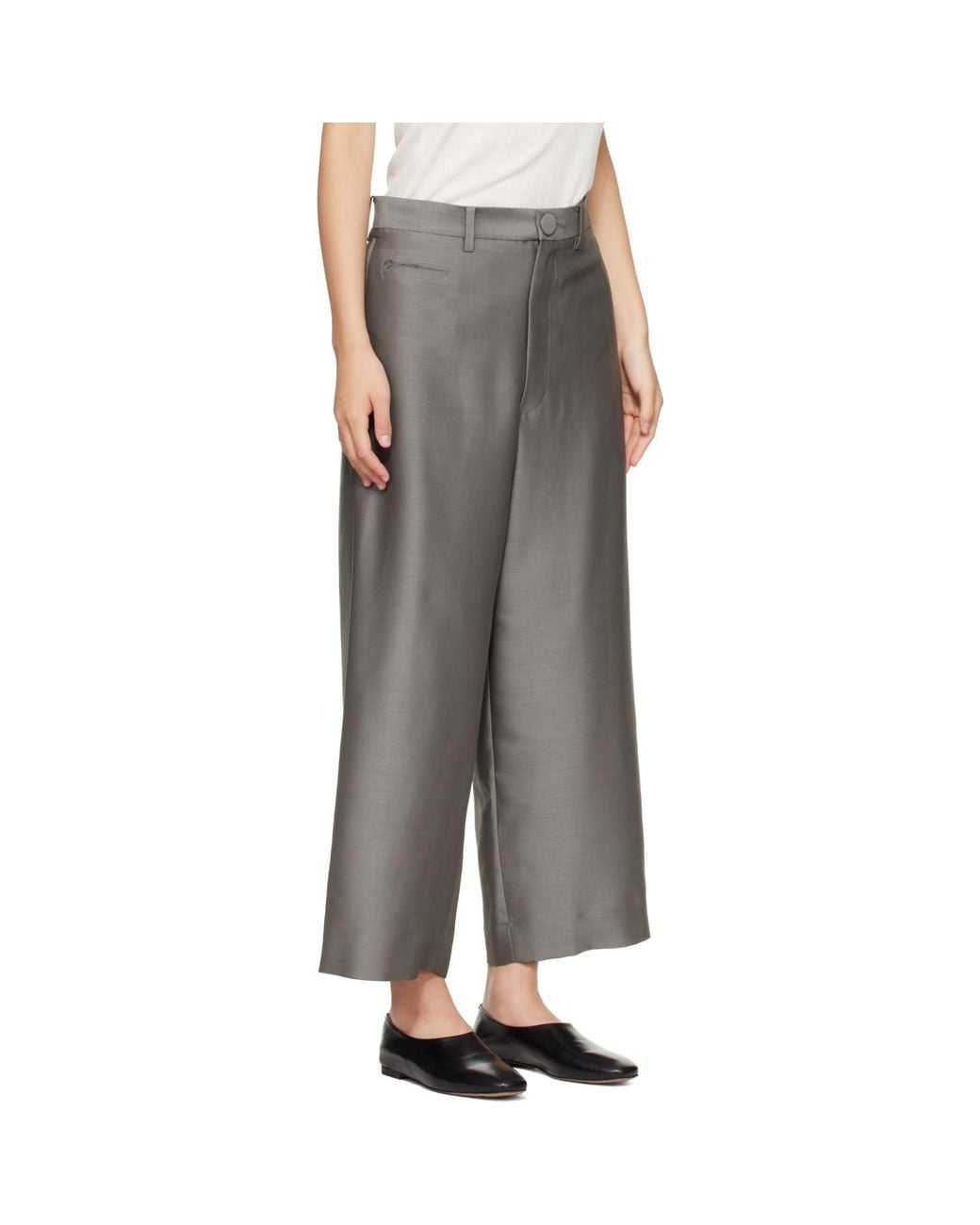 Undercover Gray Wool Silk Trousers