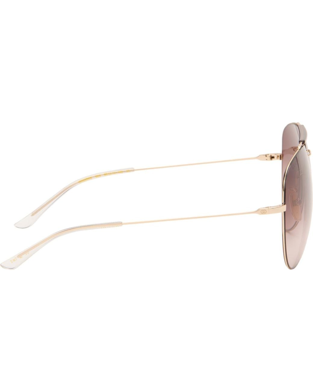 Gucci Brown Aviator Frame Sunglasses