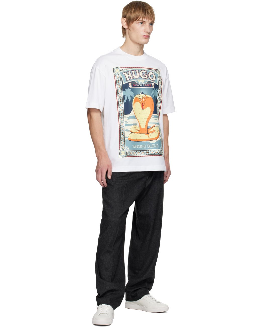 【関税込み】Hugo ホワイト Cobra Tシャツ Hugo White Cobra T-shirt Hugo Boss