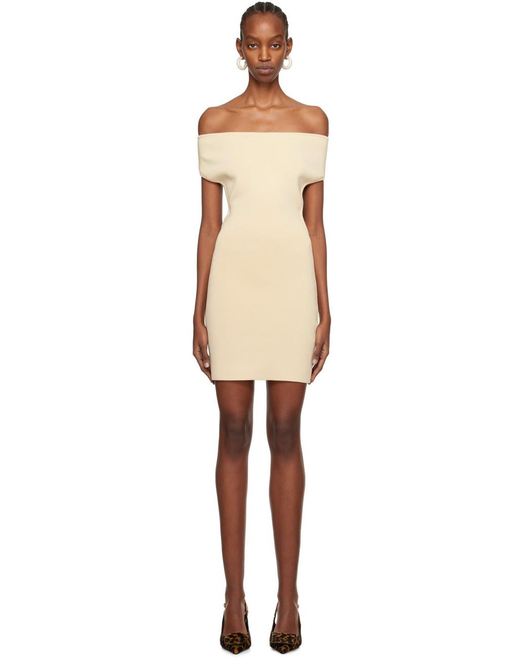 Jacquemus Beige Les Sculptures 'la Robe Cubista' Minidress in Black | Lyst  UK