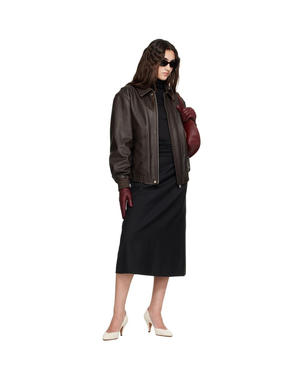 Arma Black Bari Vintage Leather Jacket