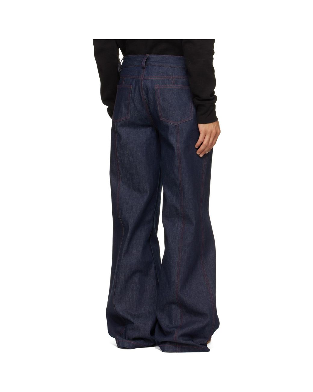 Deadwood Blue Progress Wide-Leg Denim Jeans for men