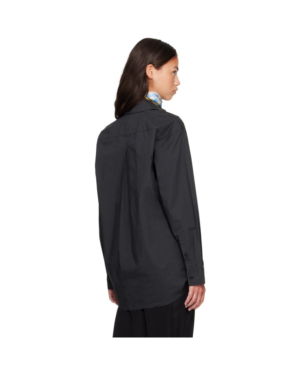 Totême Black Classic Tumbled Shirt