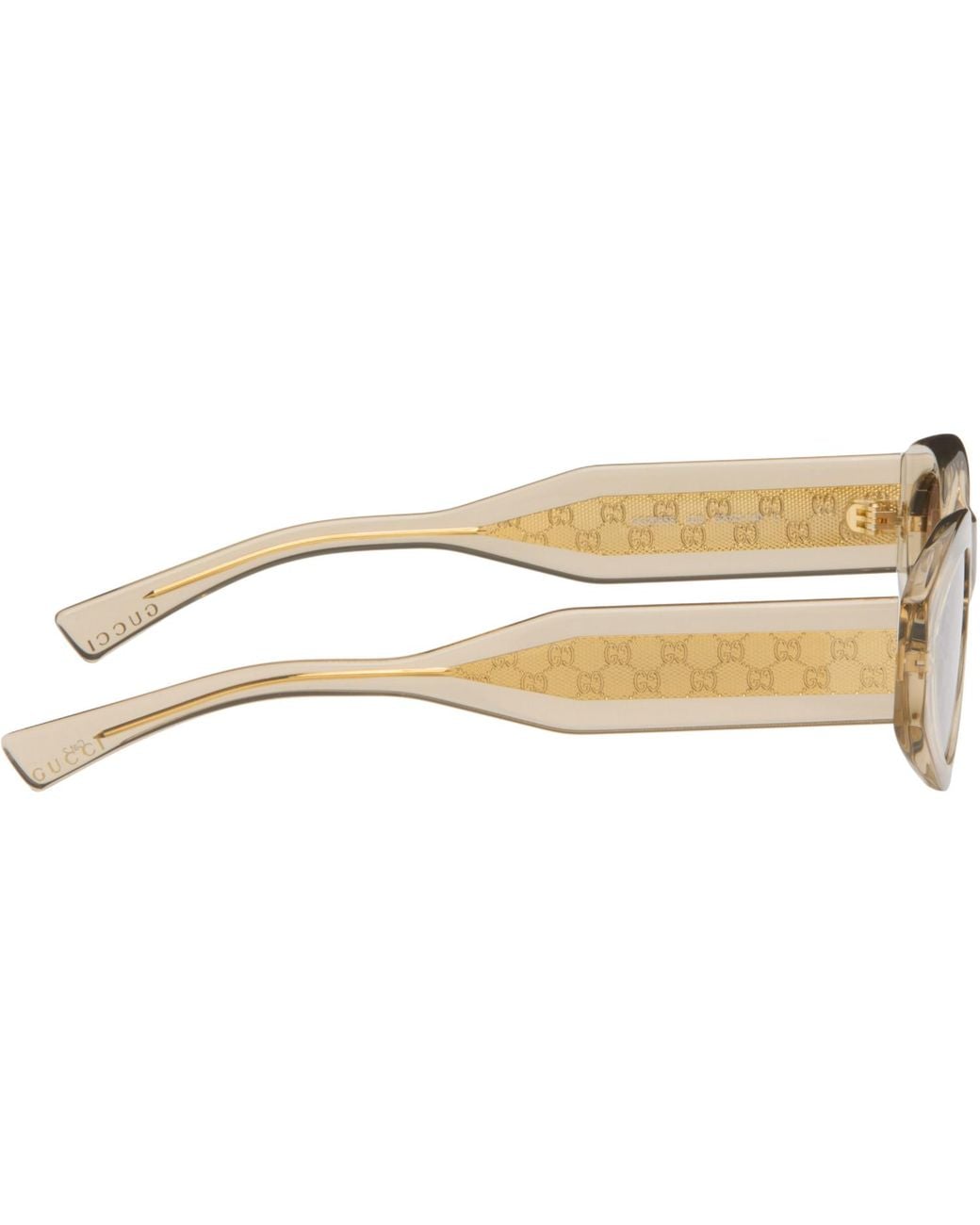 Gucci Brown Monogram Wirecore Sunglasses