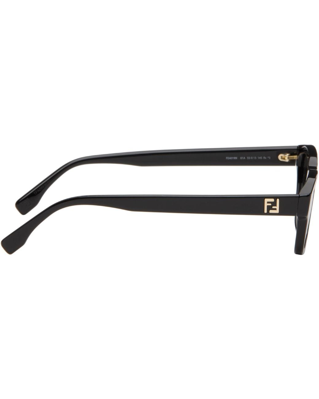 Fendi Gray 'Ff' Squared Sunglasses for men