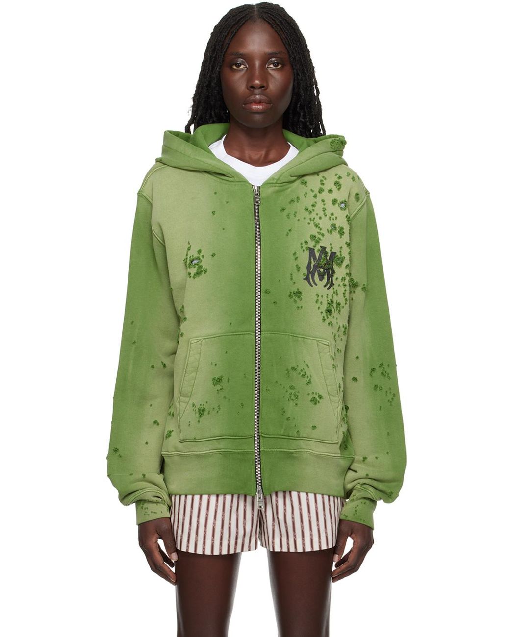 Amiri Shotgun Hoodie in Green Lyst UK