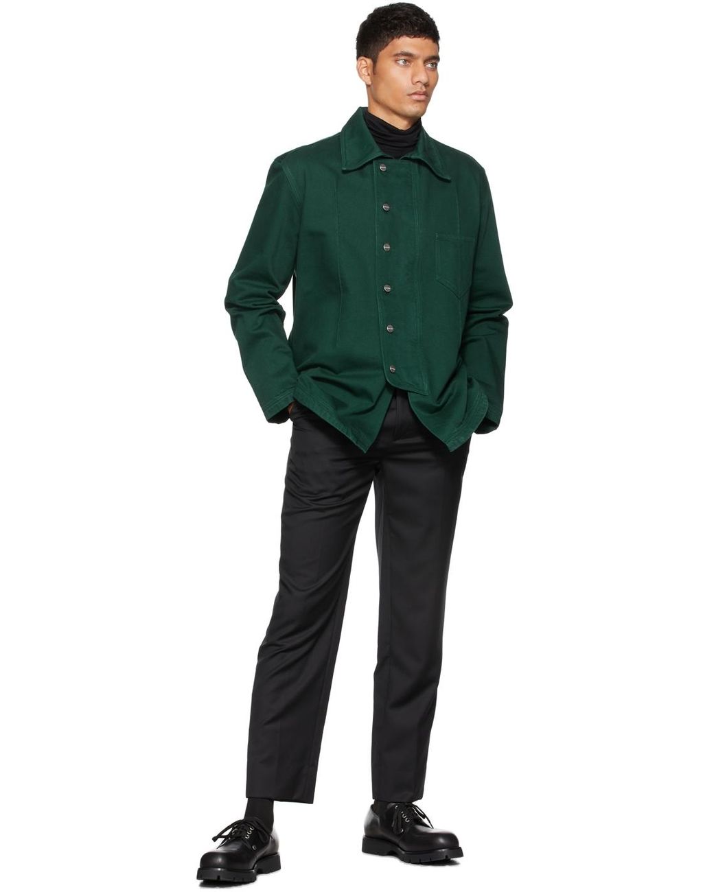 NAMACHEKO Green Manni Denim Jacket for Men | Lyst