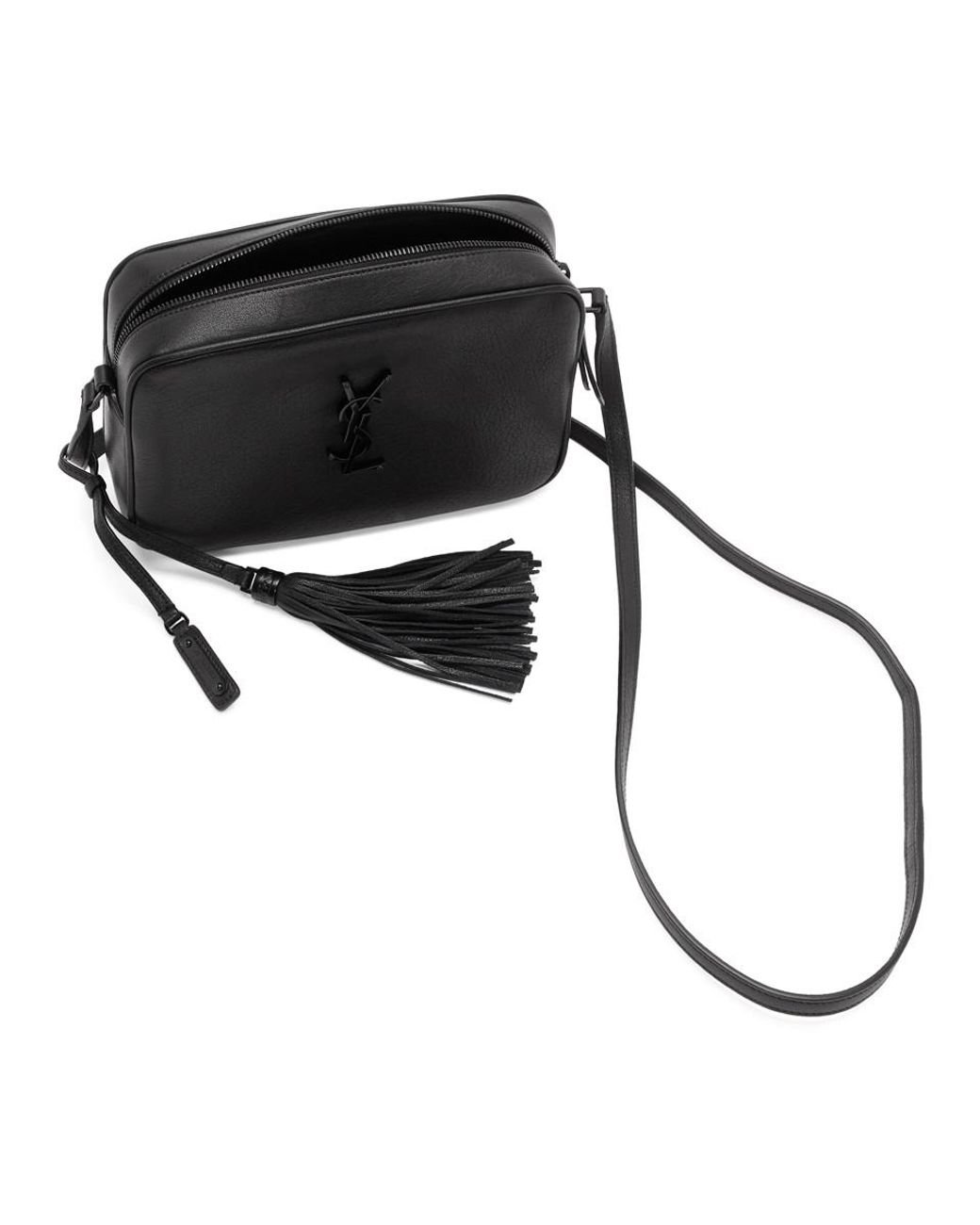 Camera lou leather crossbody bag Saint Laurent Black in Leather - 25262746