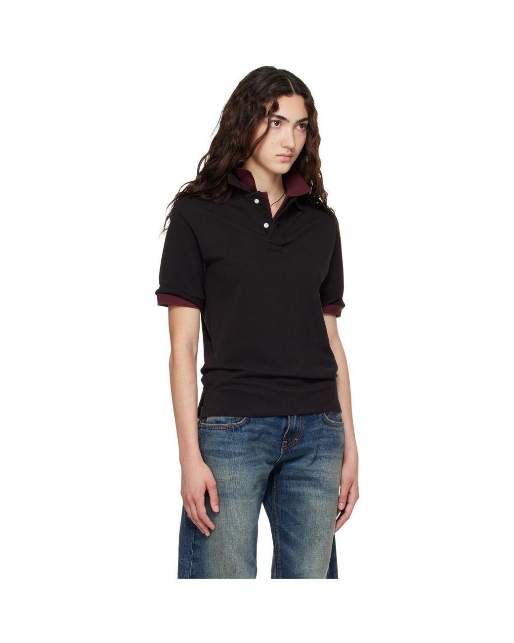 Raimundo Langlois Black Layered Polo
