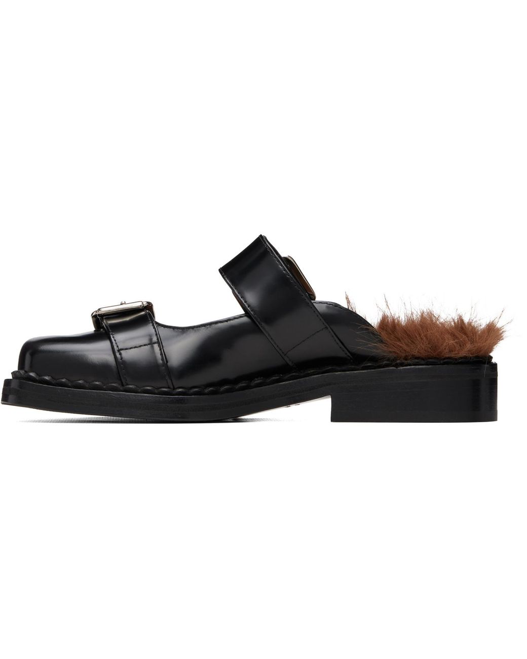 Simone Rocha Black Mary Jane Mule Loafers