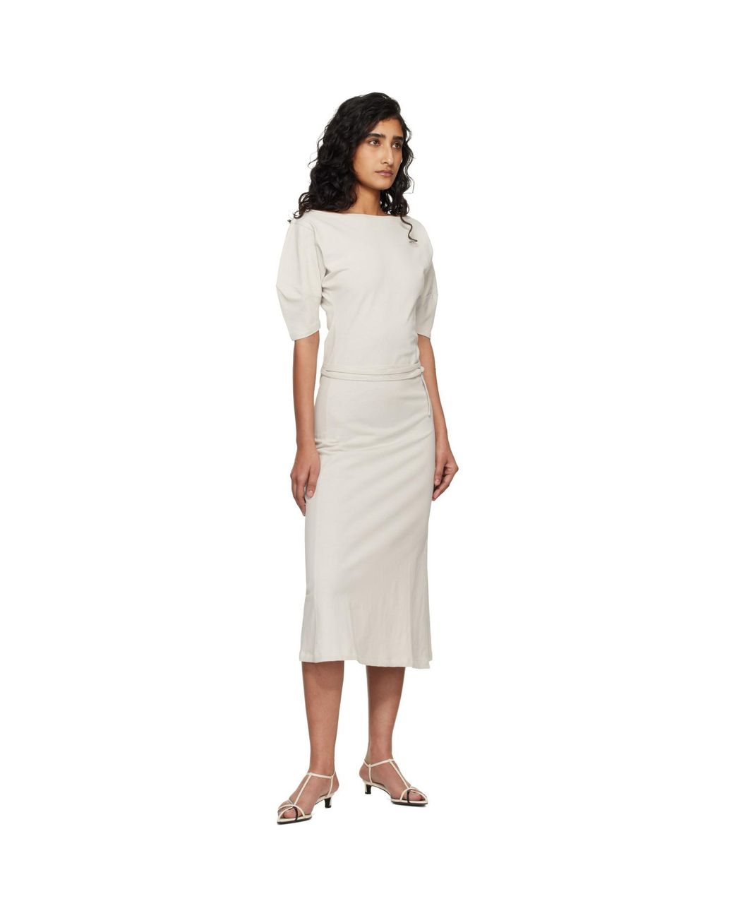 Lemaire Black Off- Off Shoulder Midi Dress