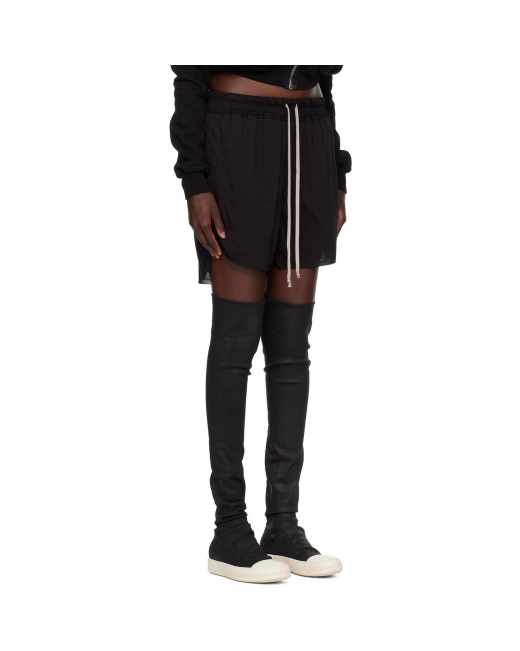 Rick Owens Black Tower Boxers Shorts
