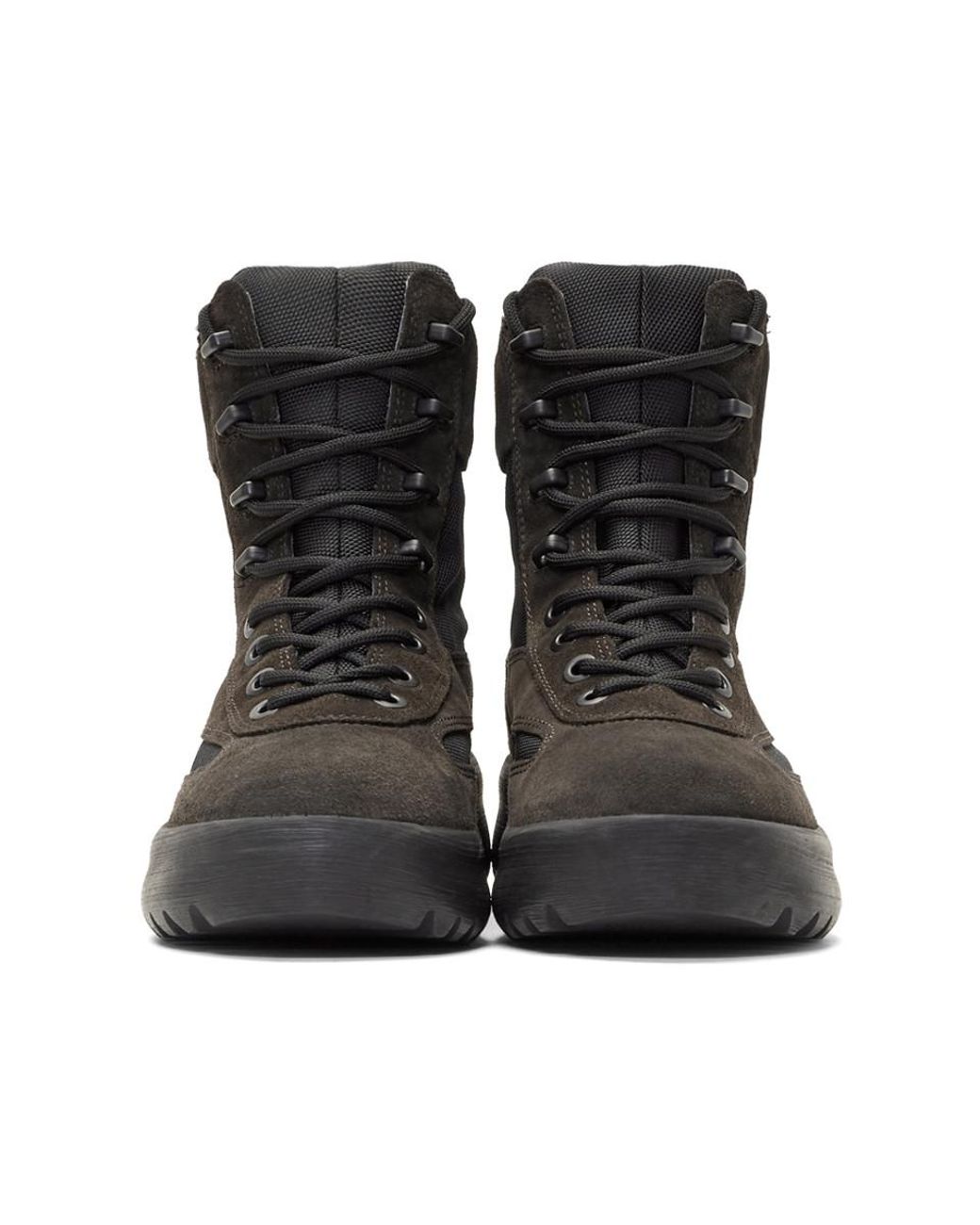 Yeezy Suede Black Military Boots for Men | Lyst