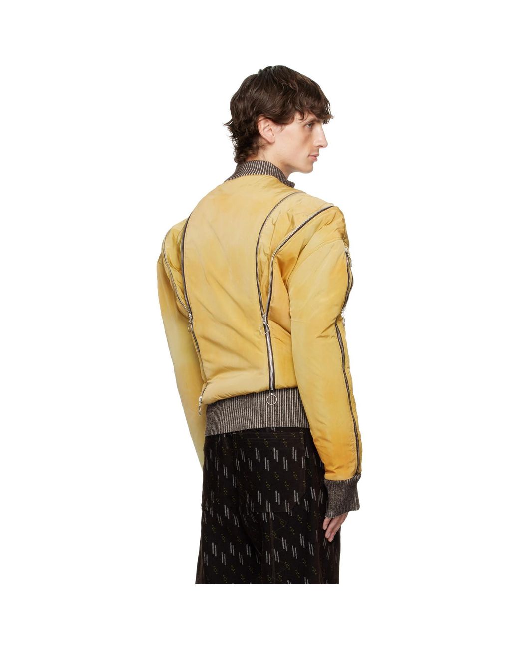 Charlie Constantinou Black Adjustable Fit Bomber Jacket for men